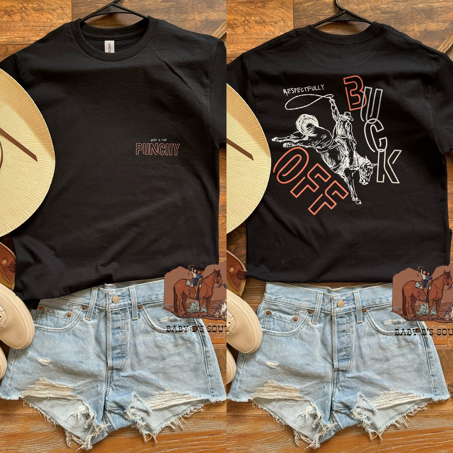 Punchy Buck Off Front & Back T-Shirt