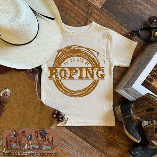Brown I’d Rather Be Roping T-Shirt