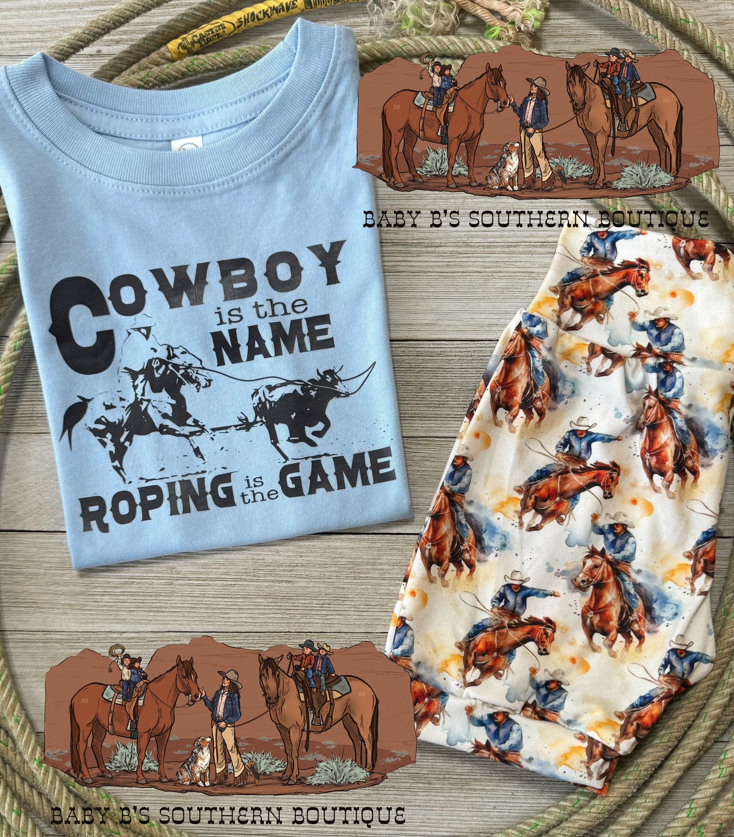 Cowboy Is The Name Roping Is The Game T-Shirt