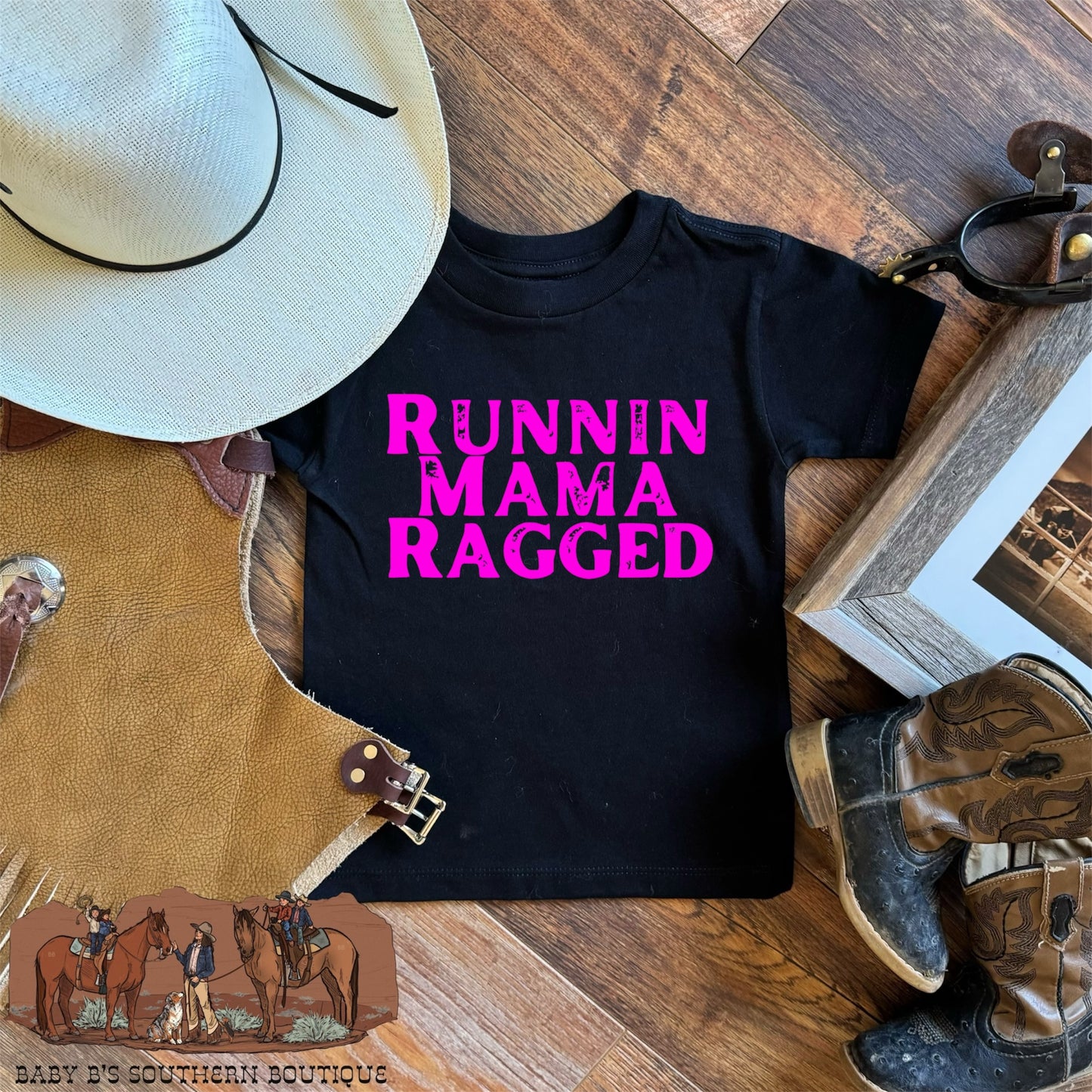 Pink Runnin Mama Ragged T-Shirt
