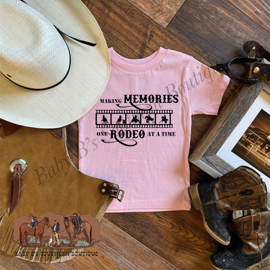 Making Memories One Rodeo At A Time Pink T-Shirt