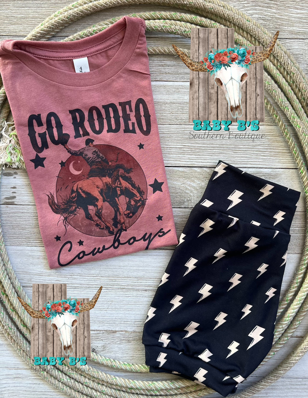 Mauve Go Rodeo Cowboys T-Shirt