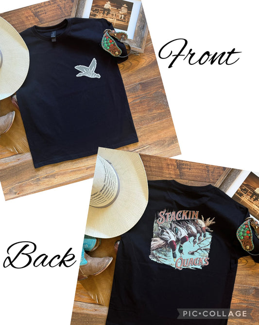 Stackin’ Quacks Front & Back T-Shirt