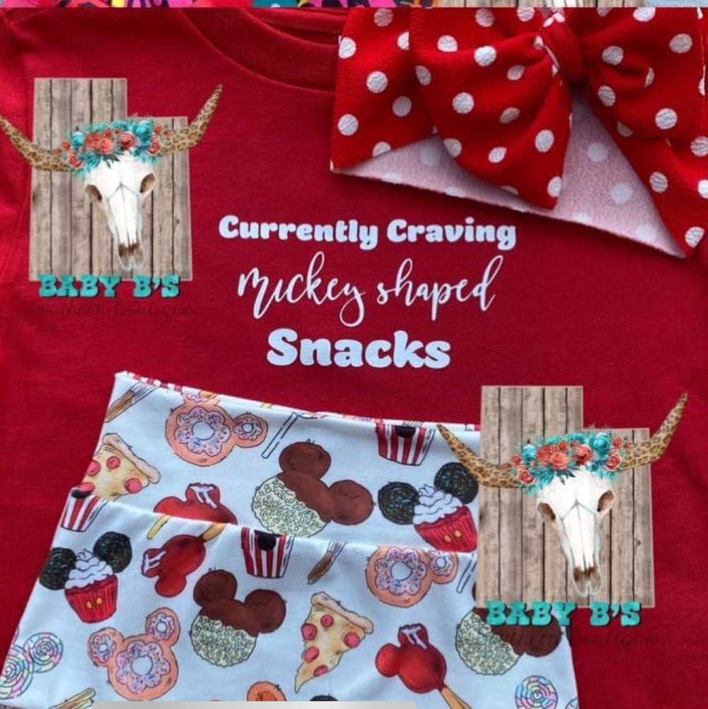 RTS Currently Craving Mickey Shaped Snacks T Shirt