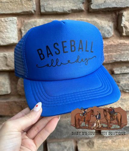 Baseball All Day Adult Trucker Hat