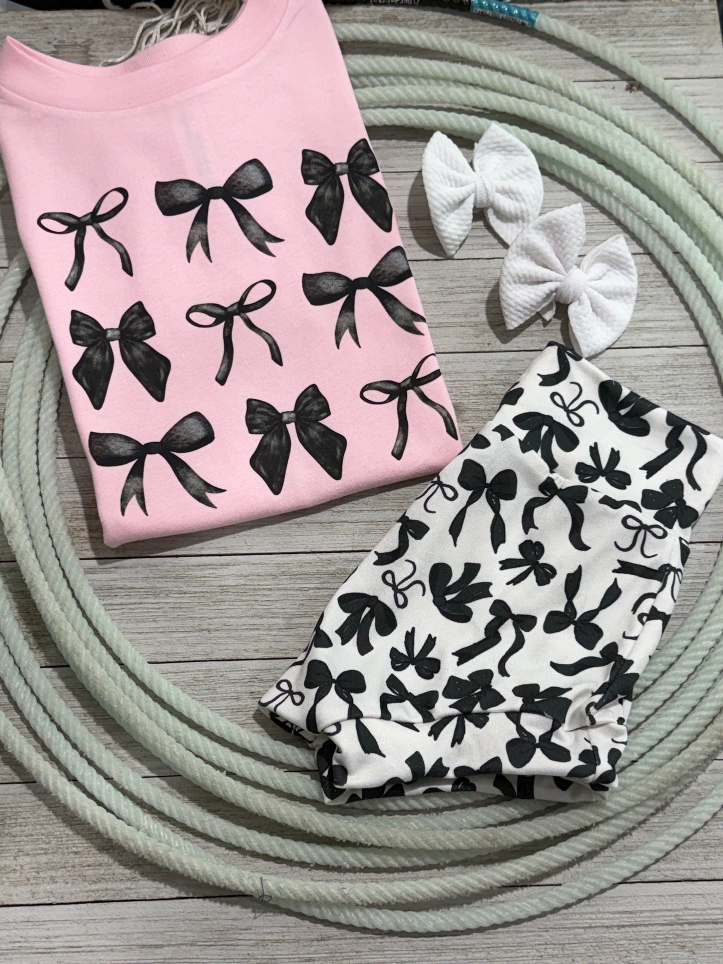 Black/Pink Coquette Bow Outfit