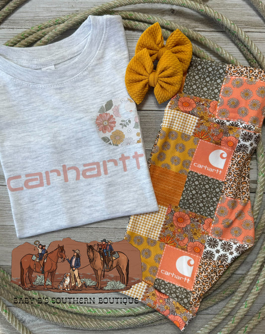 Floral Peach Carhartt T-Shirt