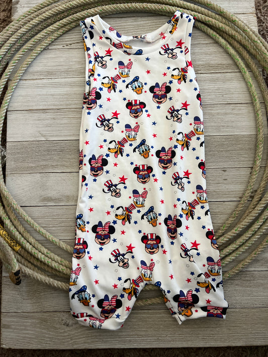 RTS Disney Faces Tank Top Romper size 6-12m