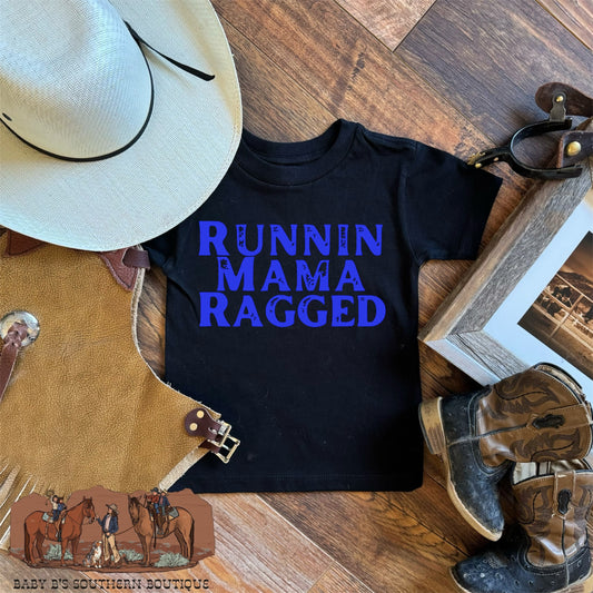 Blue Runnin Mama Ragged T-Shirt