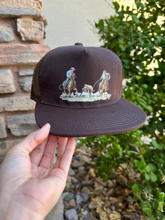 Brown Ropers Snap Back Hat