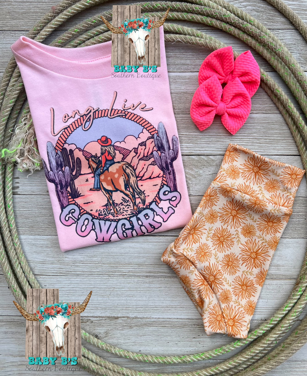 Pink Long Live Cowgirls T-Shirt