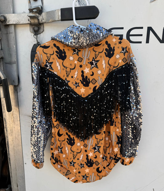 Burnt Orange Fringe Rodeo Shirt