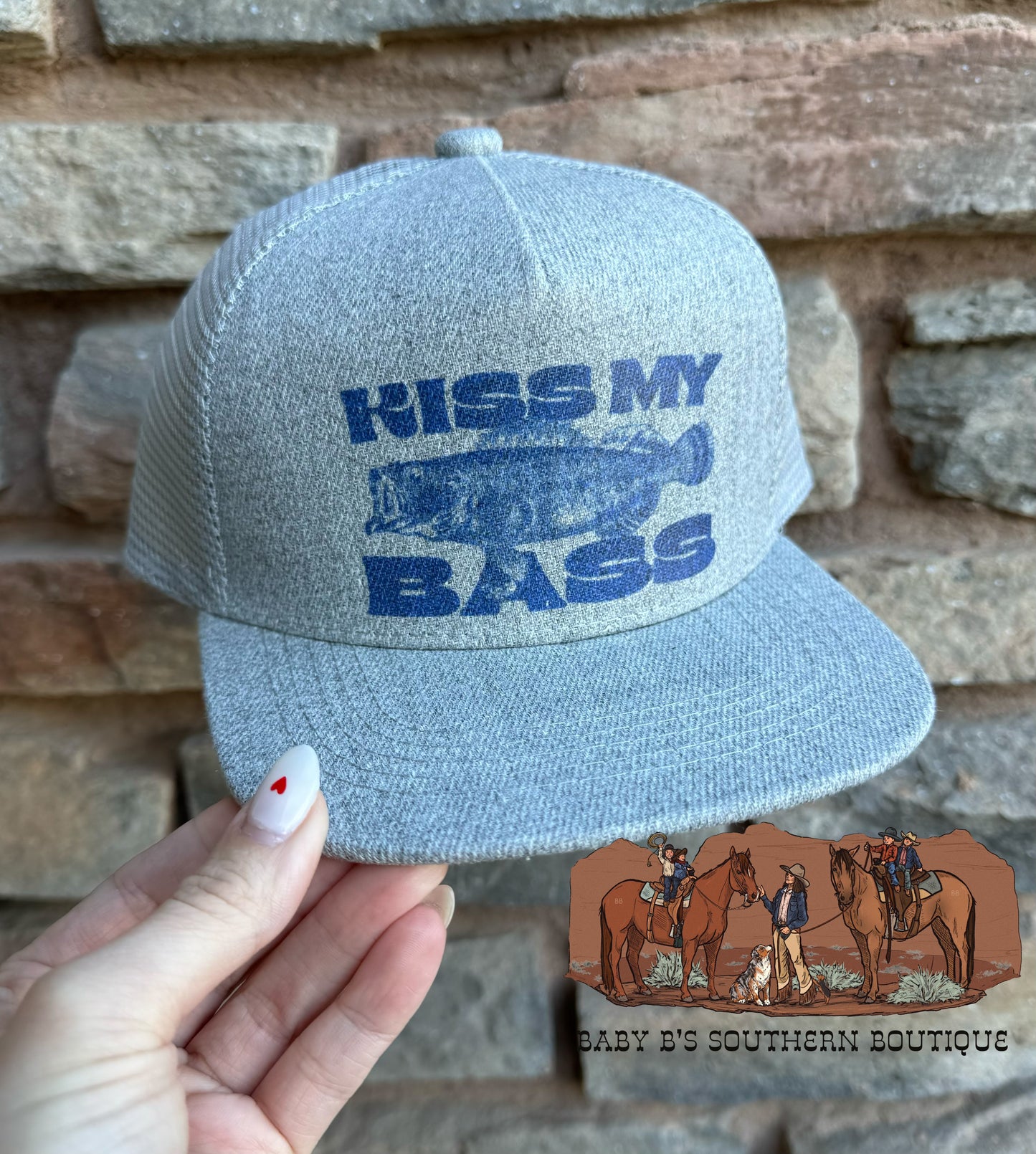 Kiss My Bass Snap Back Hat