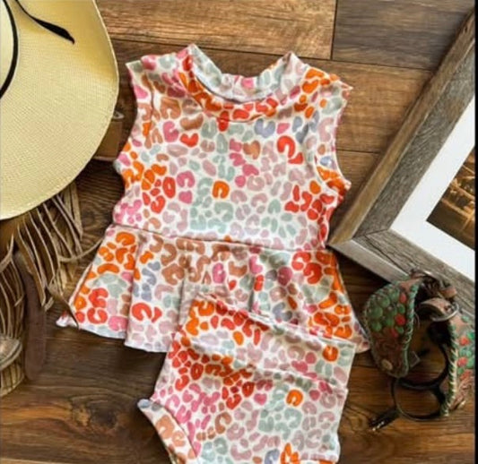 12-18 Cheetah Peplum Set