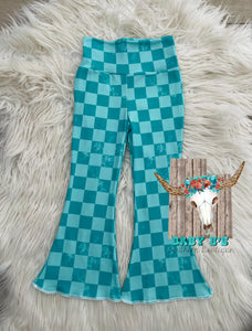 RTS Turquoise Checkered Flares