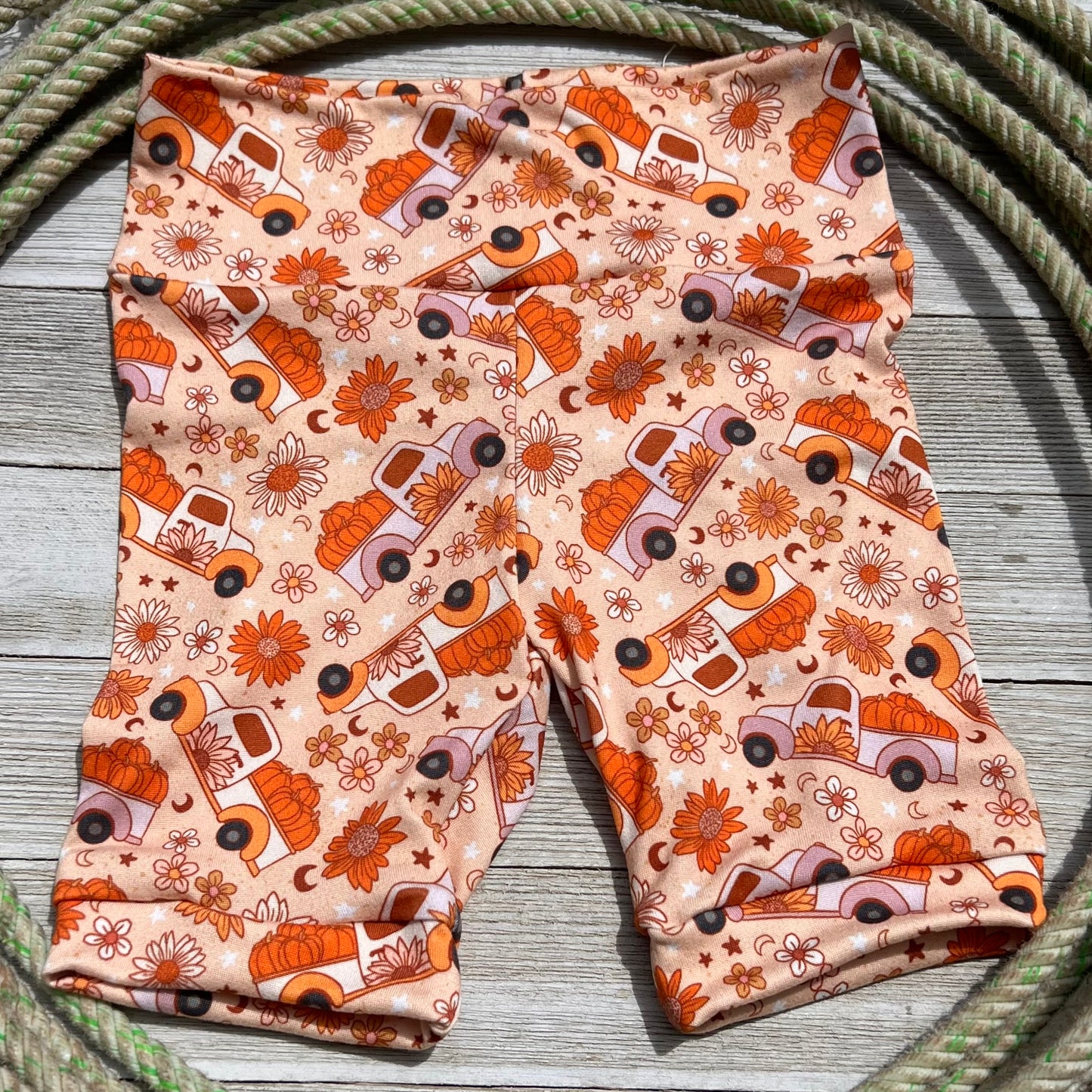 RTS Pumpkin Truck Biker Shorts