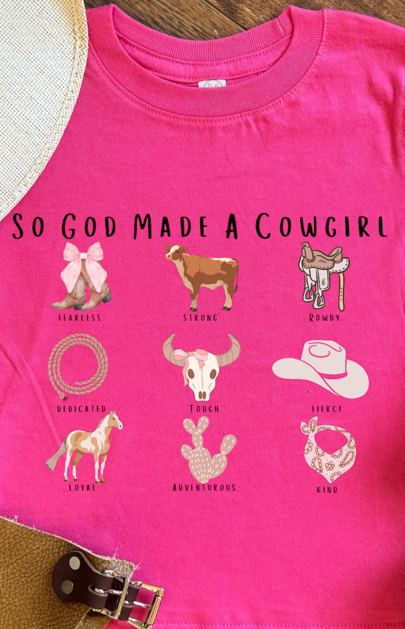 So God Made A Cowgirl T-Shirt