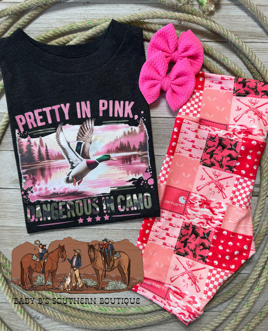 Pretty In Pink Dangerous In Camo T-Shirt