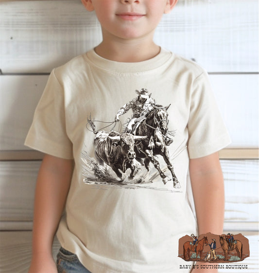 Cream Ropin Cowboy T-Shirt