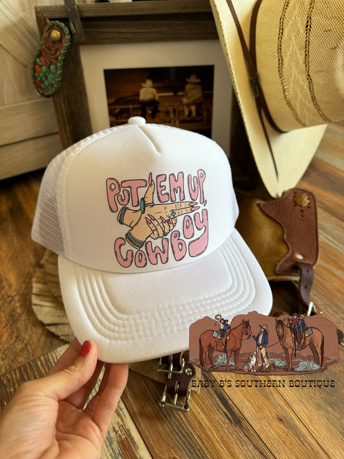 Put Em’ Up Cowboy Adult Trucker Hat