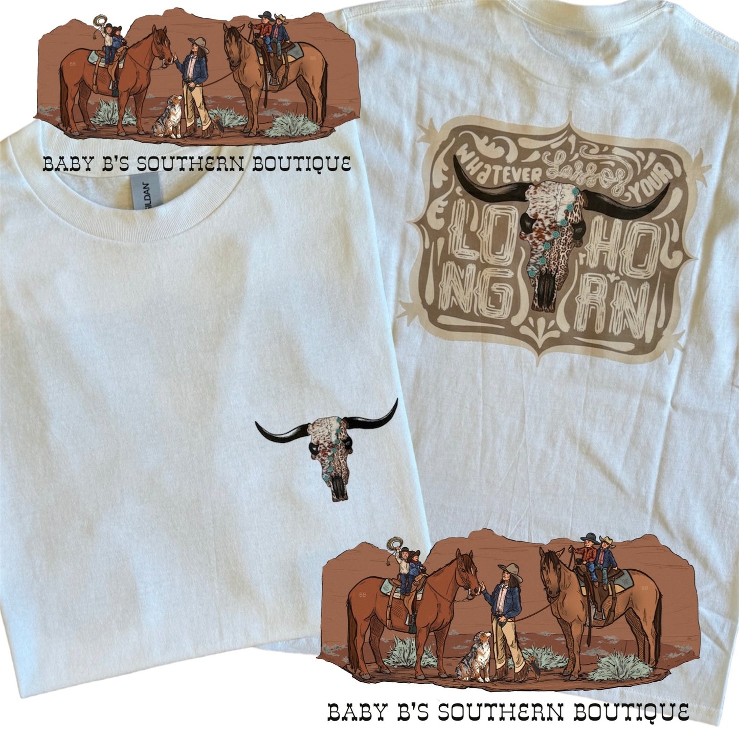 Longhorn Front & Back T-Shirt