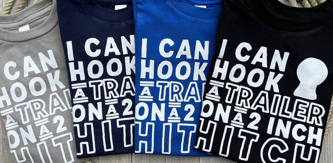 RTS I Can Hook A Trailer T shirt Navy 3-