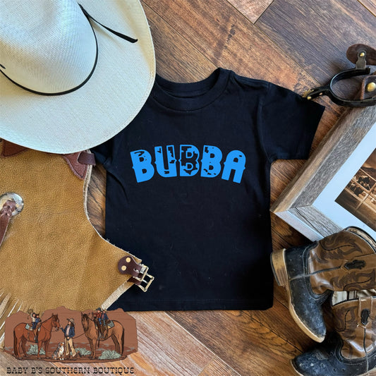 Blue Cow Print Bubba T-Shirt