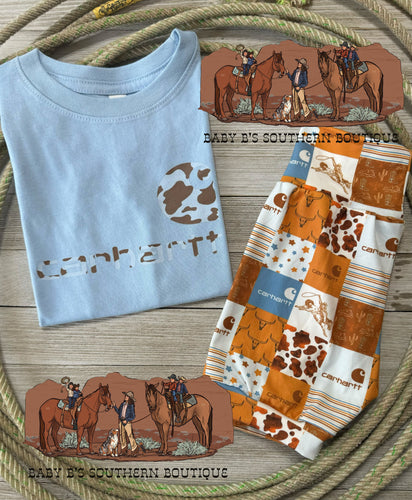 Brown Cow Print Carhartt T-Shirt