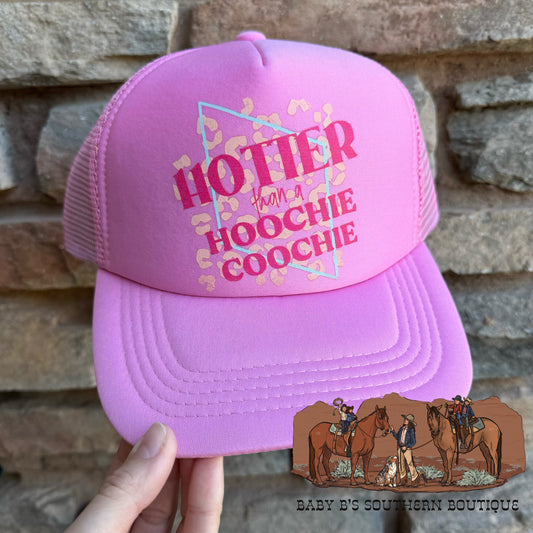 Hotter Than A Hoochie Coochie Adult Trucker Hat