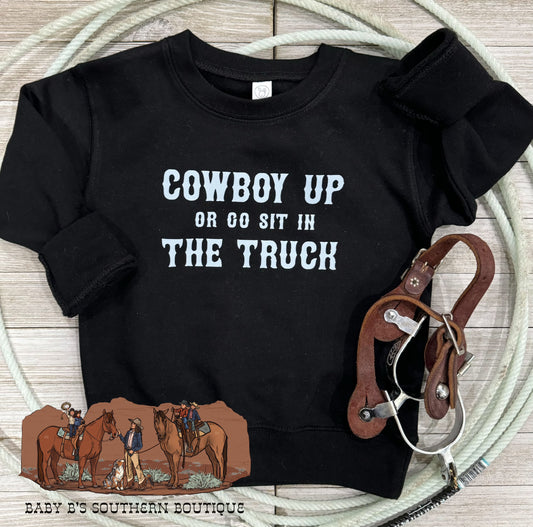 Cowboy Up Black Crewneck