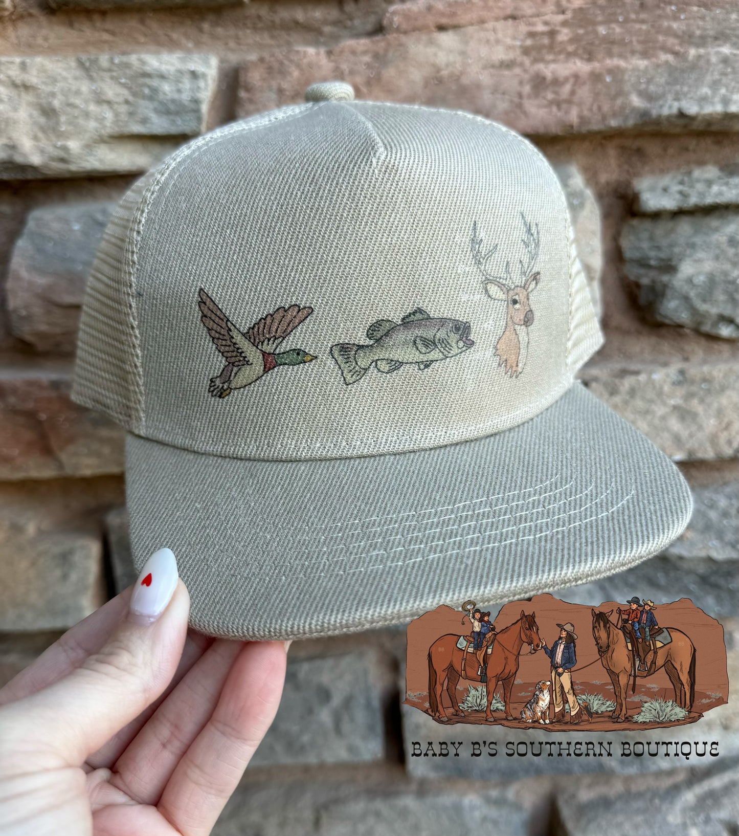 Duck, Fish & Deer Snap Back Hat