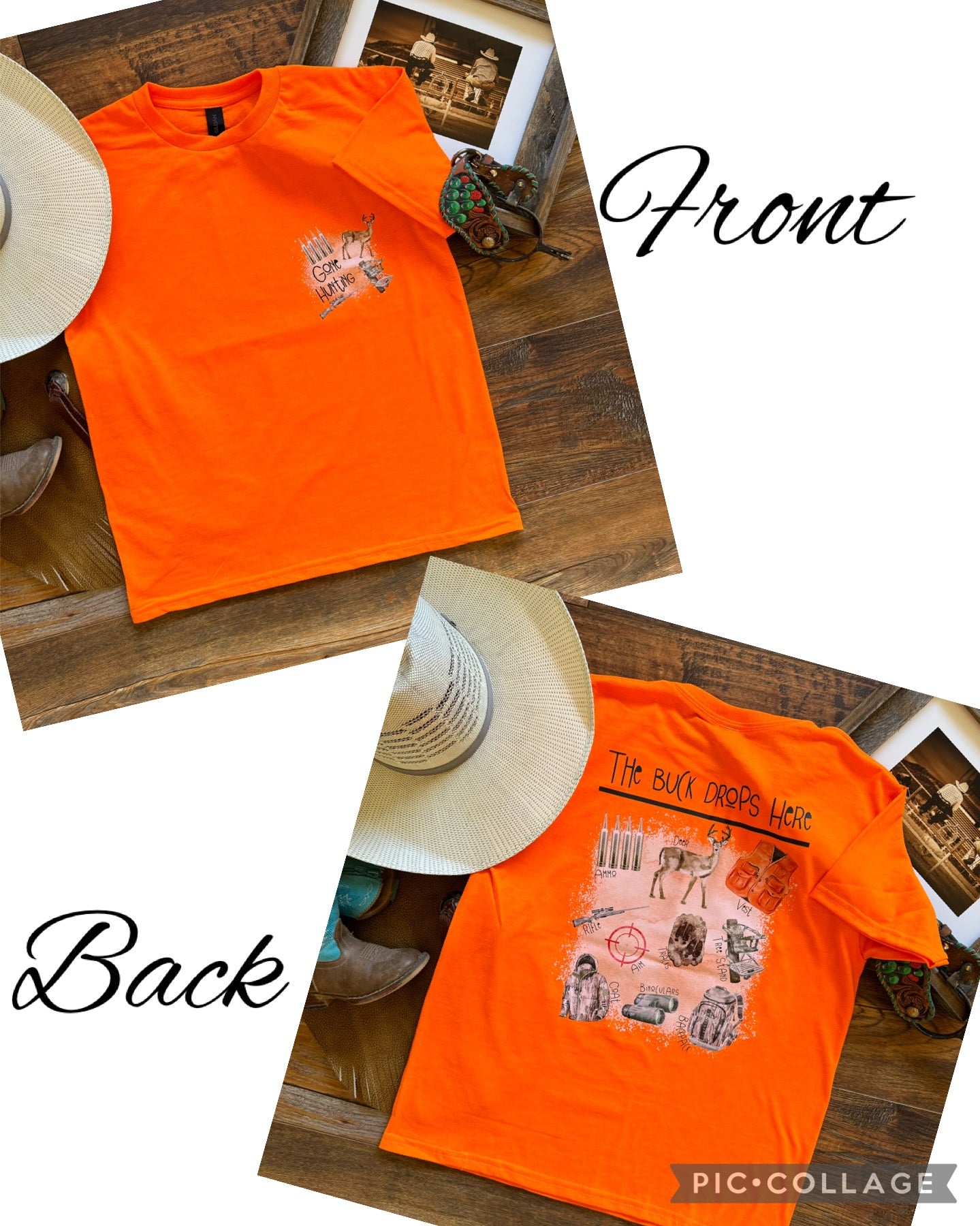 The Buck Drops Here Front & Back T-Shirt