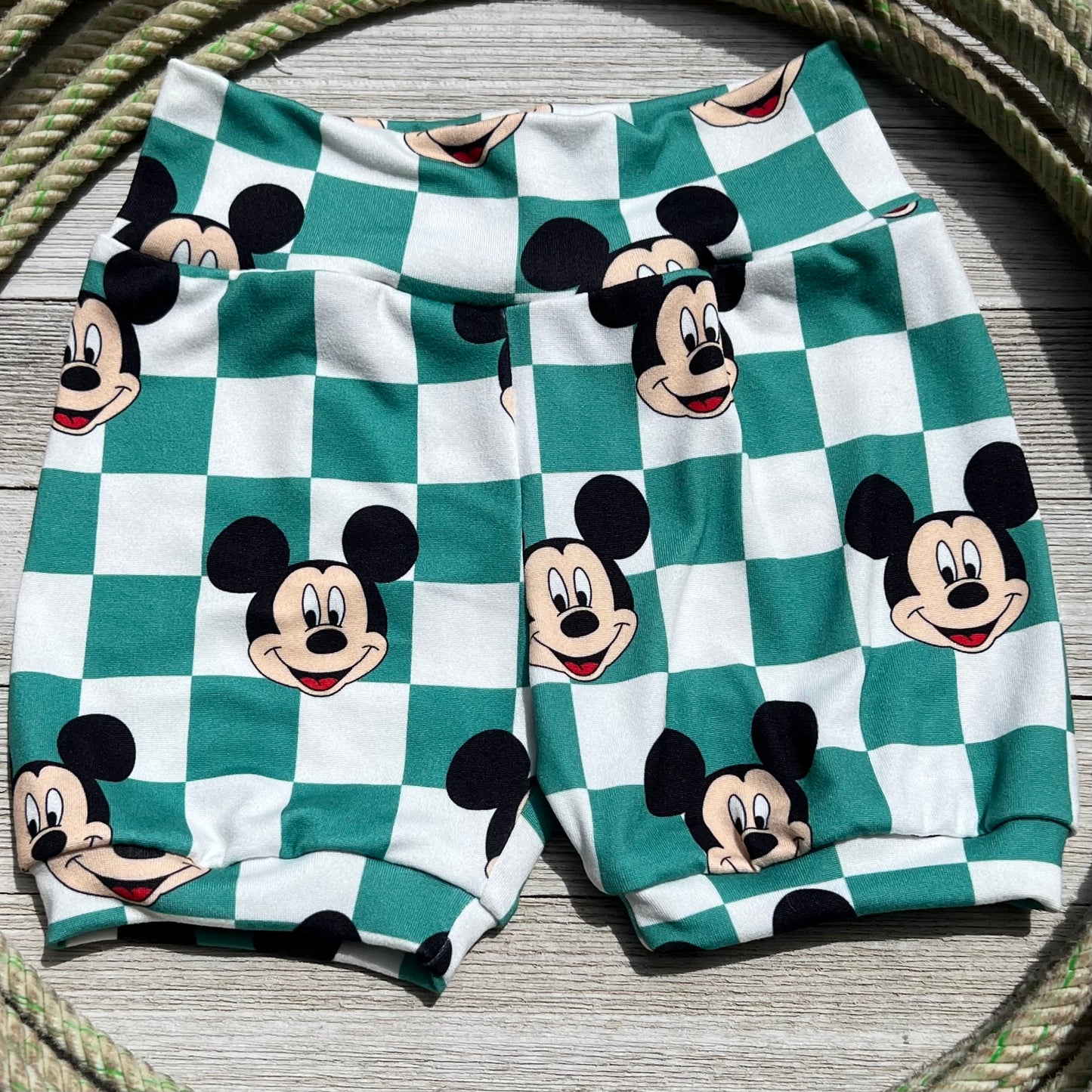 RTS Green Checkered Mickey Shorts