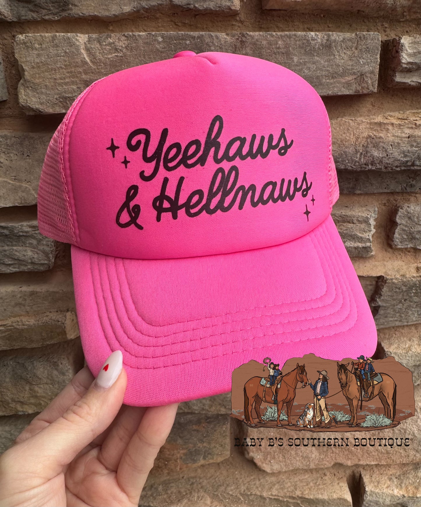 Yeehaws & Hellnaws Adult Trucker Hat
