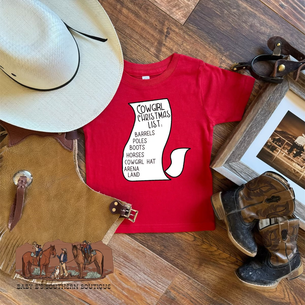 Cowgirl Christmas List T-Shirt