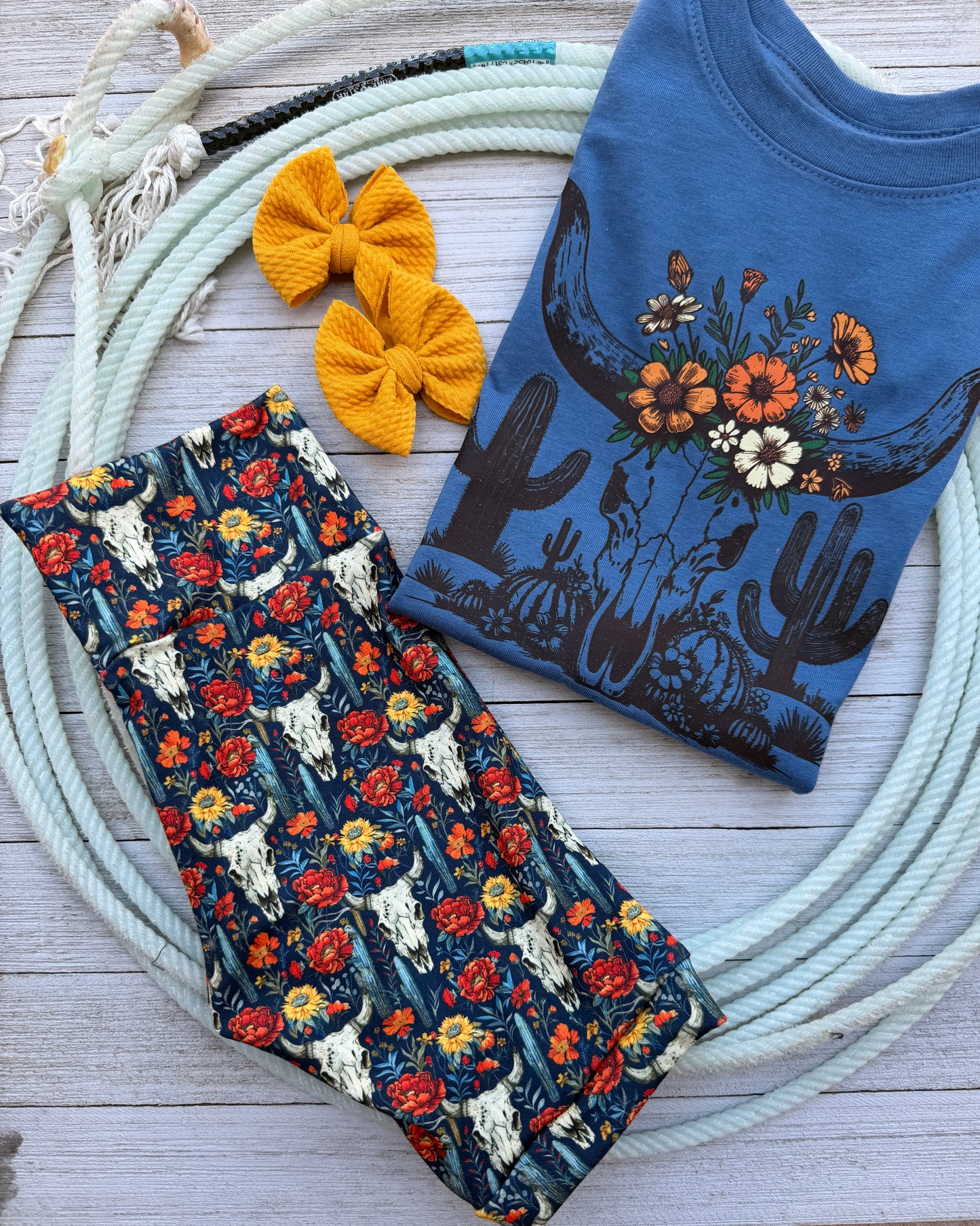 Floral Bull Skull Outfit