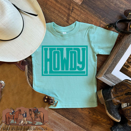 Turquoise Howdy T-Shirt