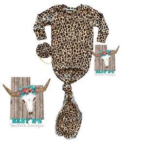 RTS Leopard Knotted Gown Only
