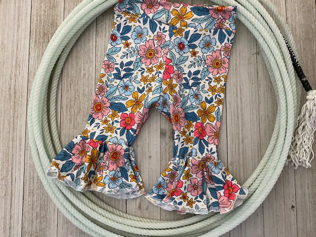 Bright Floral Bell Bottoms